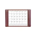 【中古】【輸入品・未使用】Mocha Leather Desk Pad w/ Calendar%カンマ% 25.5 x 17.25