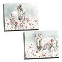 【中古】【輸入品・未使用】GangoホームDecor shabby-chic Wild Horses I & II by Lisa Audit ( Ready ...