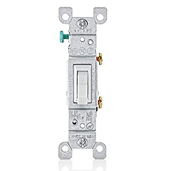 【中古】【輸入品・未使用】Leviton 15Amp 120V トグル枠付け単極交流スイッチ 静か 住宅用グレード 接地 Quickwireプッシュイン サイド配線 10 Pack 01451-2WM 10