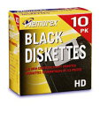 【中古】【輸入品・未使用】Memorex mf2hd 3.5?%ダブルクォーテ% pc-formatted高密度フロッピーディスクブラック、10個パック) (メ...