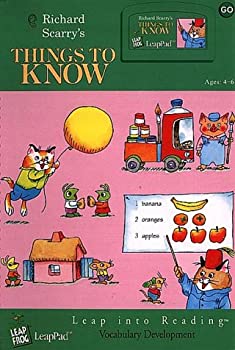 【中古】【輸入品 未使用】LeapPad: LeapStart Vocabulary - ダブルクォーテ Richard Scarry 039 s Things to Know ダブルクォーテ Interactive Book and Cartridge