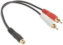 【中古】【輸入品・未使用】C2G / Cables to Go 03181 Value Series RCA Stereo Female to Two RCA Mono Male Y-Cable-6 Inch Black by C2G [並行輸入品]