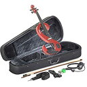 【中古】【輸入品・未使用】EVN 4/4BK サイレントバイオリンセット EVN 4/4 MRD Stagg社メタリックレッド【並行輸入】