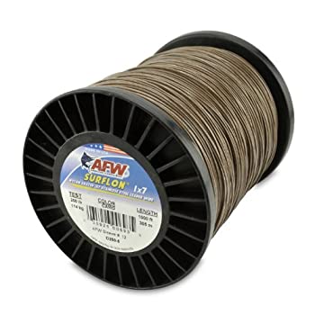 【中古】【輸入品・未使用】(Camo Brown%カンマ% 90m%カンマ% 41kg Test) - American Fishing Wire Surflon Nylon Coated 1x7 Stainless Steel Leader Wire