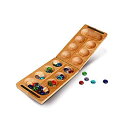 【中古】【輸入品・未使用】[ウィゲーム]WE Games Folding Mancala Solid Wood Board & Glass Stones 18 inches 492008 [並行輸入品]