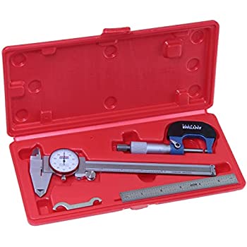 Anytime Tools Dial Caliper/Micrometer/Stainless Steel Ruler Professional Machinist Inspection Tool Set 141［並行輸入］
