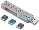【中古】【輸入品・未使用】Lindy USB Port Blocker - Pack 4%カンマ% Colour Code: Blue security access control system