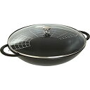 【中古】【輸入品 未使用】STAUB 鋳鉄中華鍋 6クォート ブラックマット