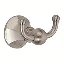 【中古】【輸入品・未使用】Ginger 611/SN Empire Double Hook Brass Robe Hook%カンマ% Satin Nickel