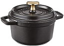 【中古】【輸入品・未使用】(Matte Black) - Staub 1101425 Round Cocotte Oven%カンマ% 0.7l%カンマ% Mat...