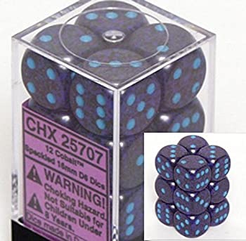 yÁzyAiEgpz[Chessex]Chessex Cobalt Speckled 6 Sided 16mm Dice Block 25707 [sAi]