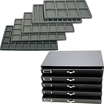 FindingKing 5 Drawer Jewelry Storage Organizer Case by FindingKing 