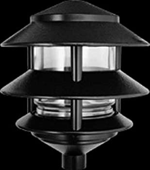RAB Lighting LL322B Incandescent 3 Tier Lawn Light%カンマ% A-19 Type%カンマ% 75W Power%カンマ% 1220 Lumens%カンマ% 120VAC%カンマ% Black by RAB Lightin