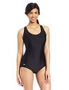 【中古】【輸入品・未使用】Speedo Women's Long Powerflex Moderate Ultraback Swimsuit%カンマ% Blac...