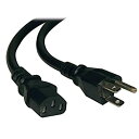 yÁzyAiEgpzTripp Lite Heavy-Duty Computer Power Cord%J}% 14AWG 15A (NEMA 5-15P to IEC-320-C13)%J}% 10-ft.