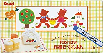 【中古】【輸入品・未使用】ぺんてる くれよん 布描き PTS4-16 16色