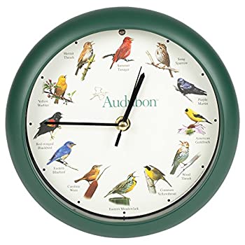 【中古】【輸入品・未使用】8 Inch Audubon Singing Clock - Green