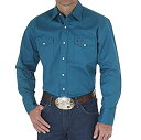 【中古】【輸入品・未使用】Wrangler(ラングラー)メンズ オーセンティックなカウボーイカット ウエスタンワークシャツ 長袖 US サイズ: Large カラー: ブルー