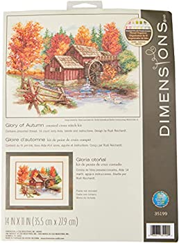 šۡ͢ʡ̤ѡGlory Of Autumn Counted Cross Stitch Kit-14%֥륯%X11%֥륯% 14 Count (¹͢)