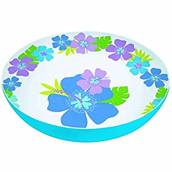 【中古】【輸入品・未使用】Amscan Floral Paradiseクール夏パーティーラウンドハイビスカス柄ボウル（1個）、マルチカラー、11.75?X 11.75?%ダブルクォーテ%