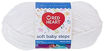 【中古】【輸入品・未使用】Coats Yarn RED HEART Soft Baby Steps 毛糸 極太 ホワイト 142g 約234m