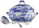 【中古】【輸入品・未使用】Spode Blue Italian Soup Tureen and Ladle Set by Spode