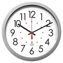 【中古】【輸入品・未使用】Quartz Flat Rim Clock%カンマ% 13-1/4in%カンマ% Silver (並行輸入品)