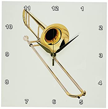 【中古】【輸入品・未使用】3dRose DPP_4186_1 トロンボーン 壁掛け時計 10×10インチ