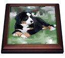 【中古】【輸入品・未使用】3dローズ犬Bernese Mountain Dog???バーニーズ・マウンテン・ドッグ???五徳 8 by 8%ダブルクォーテ% ブラウン trv_4038_1(3)