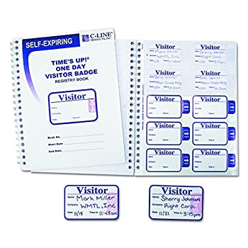 【中古】【輸入品・未使用】Time's Up Self-Expiring Visitor Badges w/Registry Log%カンマ% 2 x 3%カンマ% White%カンマ% 150/Box (並行輸入品)