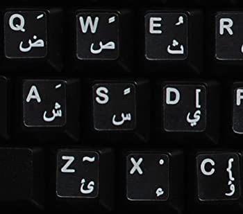 【中古】【輸入品 未使用】ARABIC KEYBOARD STICKERS TRANSPARENT BACKGROUND WHITE LETTERS FOR PC COMPUTER LAPTOP KEYBOARDS by online-welcome 並行輸入品