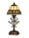 【中古】【輸入品・未使用】Dale Tiffany TA90228 小石アクセントテーブルランプ アンティークゴールデンサンド アートガラスシェード