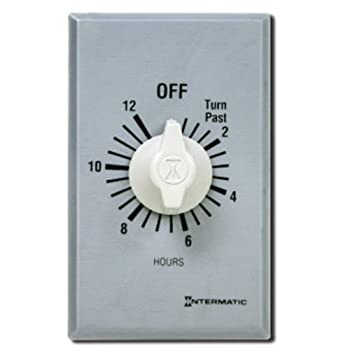 Intermatic FF412H 12-Hour Spring Loaded Wall Timer%カンマ% Brushed Metal by Intermatic