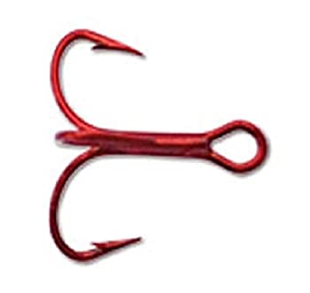 【中古】【輸入品・未使用】(8%カンマ% Red) - Mustad Classic Triple Grip Treble Hook with 2 Extra ..