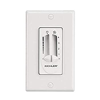 【中古】【輸入品・未使用】【並行輸入品】Kichler Lighting 337010WH Fan/Light Dual 4-Speed Slider ..