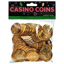 【中古】【輸入品・未使用】プラスチックカジノゴールドコイン 144カラット - パッケージは異なる場合があります
