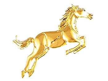 【中古】【輸入品・未使用】Golden Tone Plated Galloping Horse Jockey Equestrian Animal Fashion Pi..