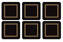 【中古】【輸入品・未使用】Pimpernel Classic Black Coasters - Set of 6