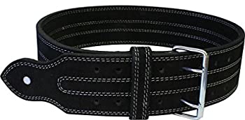 【中古】【輸入品・未使用】(Large) - Ader Leather Power Lifting Weight Belt- 10cm Black
