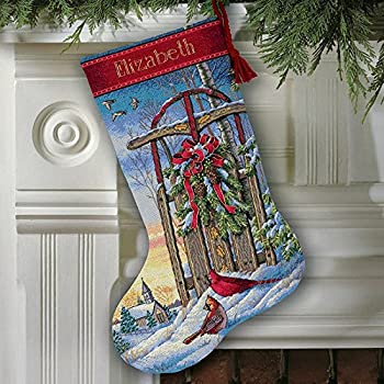 【中古】【輸入品 未使用】Gold Collection Christmas Sled Stocking Counted Cross Stitch-16 ダブルクォーテ Long 16 Count (並行輸入品)