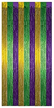 楽天スカイマーケットプラス【中古】【輸入品・未使用】1-Ply FR Gleam 'N Curtain （gold％カンマ％ green％カンマ％ purple） Party Accessory （1 count） （1/Pkg）