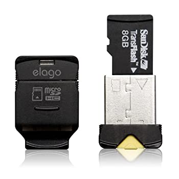 šۡ͢ʡ̤ѡelago Mobile Nano II USB 2.0 microSDHC Flash Memory Card Reader -Works up to 32GB- (Black) [¹͢]