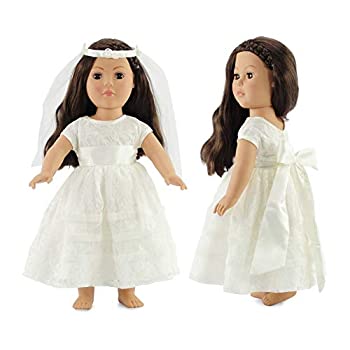 【中古】【輸入品・未使用】18 Inch Doll Bridal Gown | Communion Dress or Wedding | Fits 18%ダブルクォーテ% American Girl Dolls Clothes