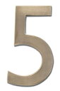 【中古】【輸入品・未使用】Architectural Mailboxes 3582AB Number 5 Solid Cast Brass 4 inch Flo...