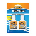 【中古】【輸入品 未使用】(2 Count) - Bic Wite-Out Quick Dry Correction Fluid - 2 pack - white colour writeout - white-out