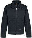 【中古】【輸入品・未使用】Dickies メンズ 断熱アイゼンハワー フロントジップジャケット%カンマ% ブラック%カンマ% Small