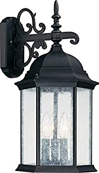 šۡ͢ʡ̤ѡCapital Lighting 9834BK Main Street 3-Light Outdoor Wall Lantern%% Black with Seeded Glass by Capital Lighting