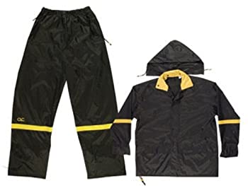 【中古】【輸入品・未使用】Custom Leathercraft R1033X 2-Piece Nylon Rain Suit with Detachable Hood%カンマ% Black%カンマ% 3XL by Custom Leathercraft [並行輸入品]