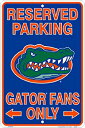 【中古】【輸入品・未使用】Florida Gatorsファン予約駐車場サインメタル8?x 12エンボス(4)