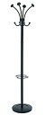 【中古】【輸入品・未使用】Stily Coat Rack%カンマ% Eight Knobs%カンマ% Steel%カンマ% Black (並行輸入品)